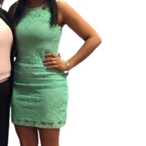 Mint Green Lace Sleeveless Dress- Size Medium - Picture 5 of 6